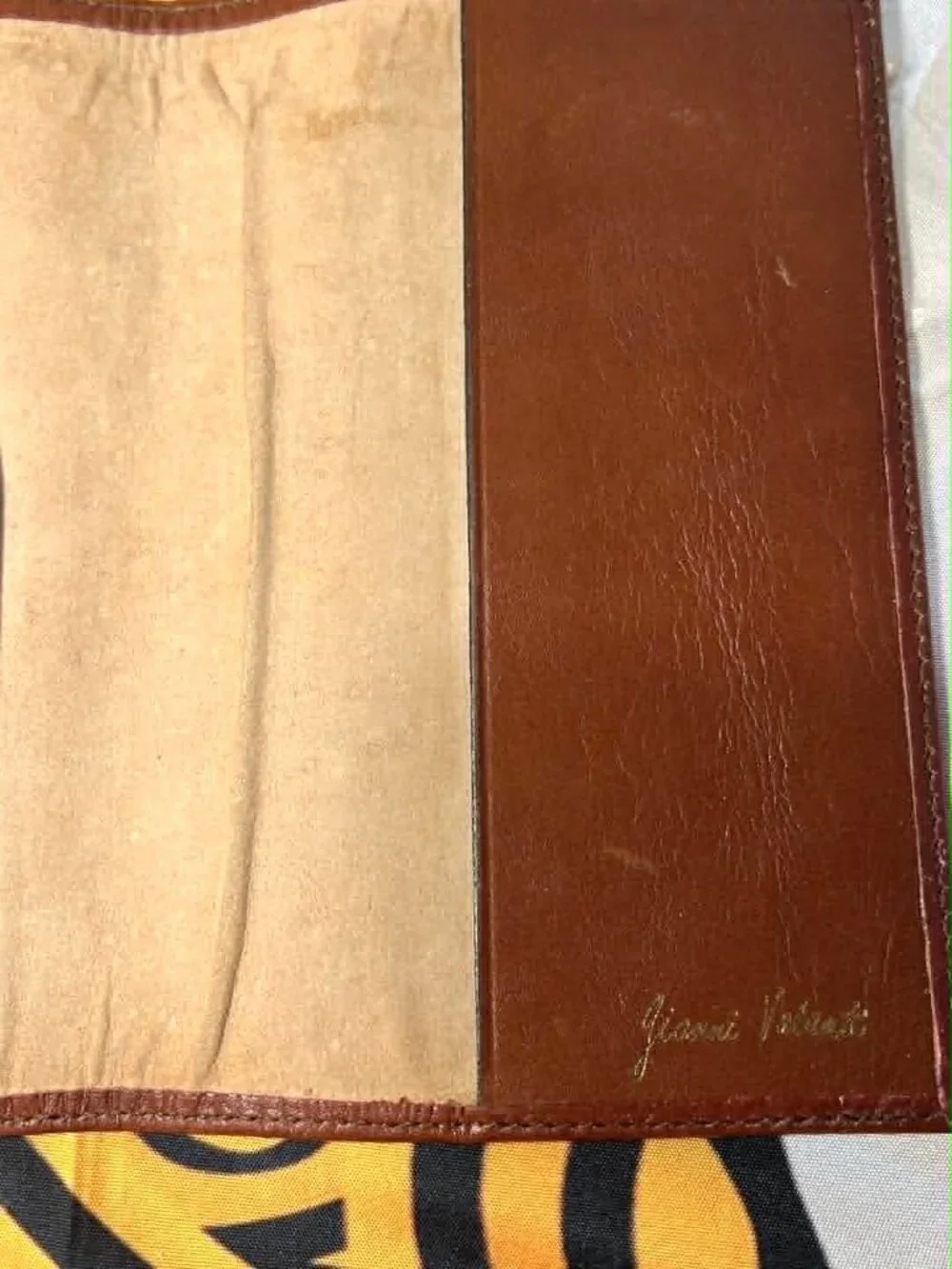 Gianni Valenti Brown Leather Wallet / Passport Holder
